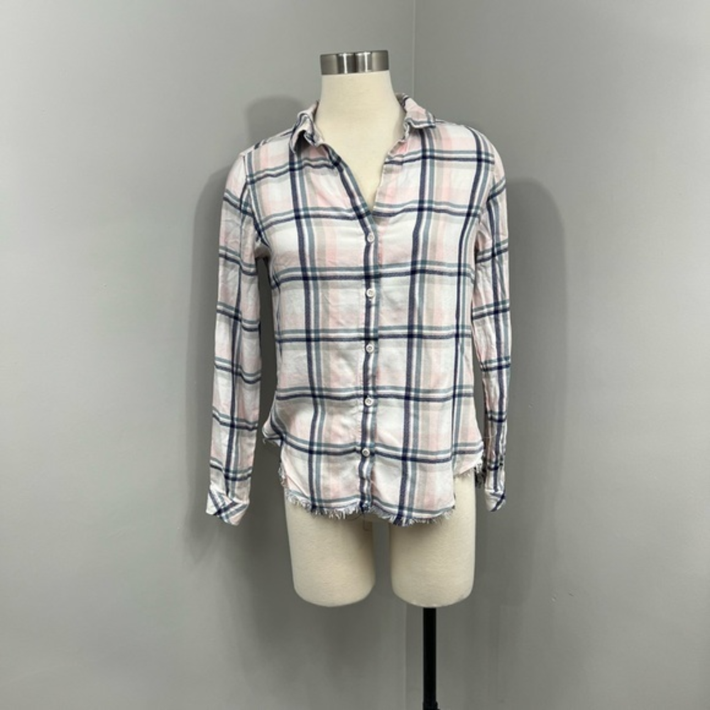Cloth & Stone Pink Plaid Top